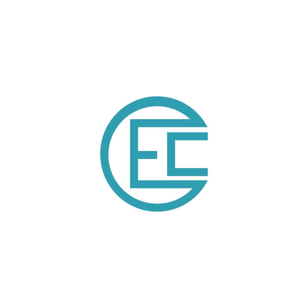 Initial letter  CE or EC logo vector logo design