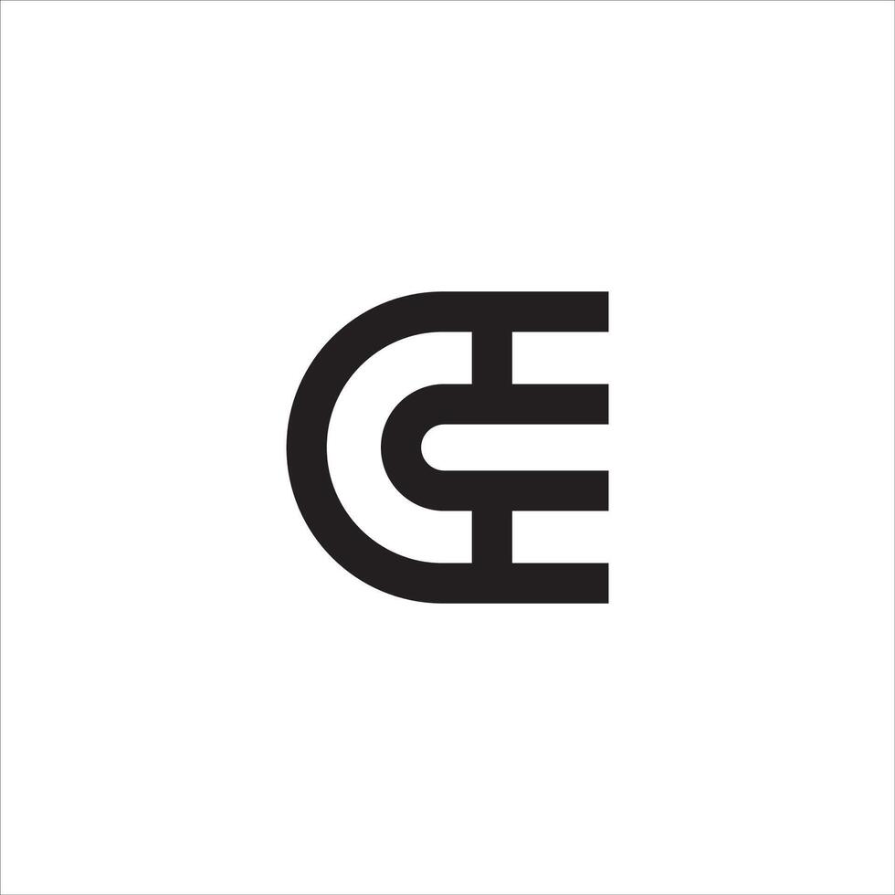 Initial letter  CE or EC logo vector logo design