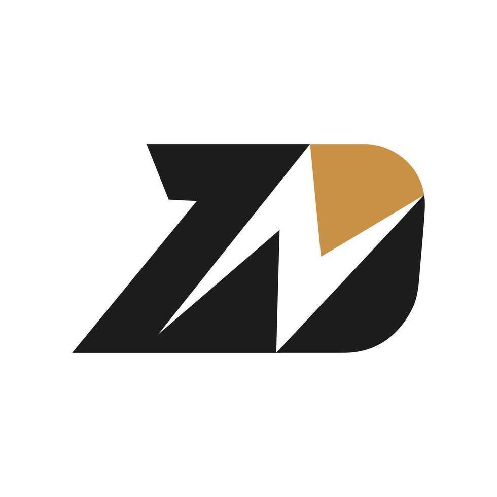 creativo resumen letra zd logo diseño. vinculado letra dz logo diseño. vector