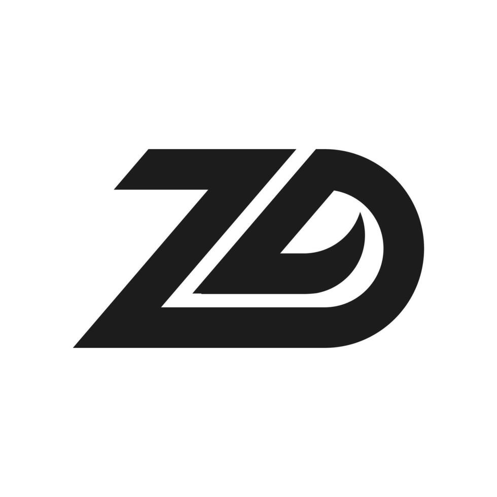 Creative abstract letter zd logo design. Linked letter dz logo design. vector