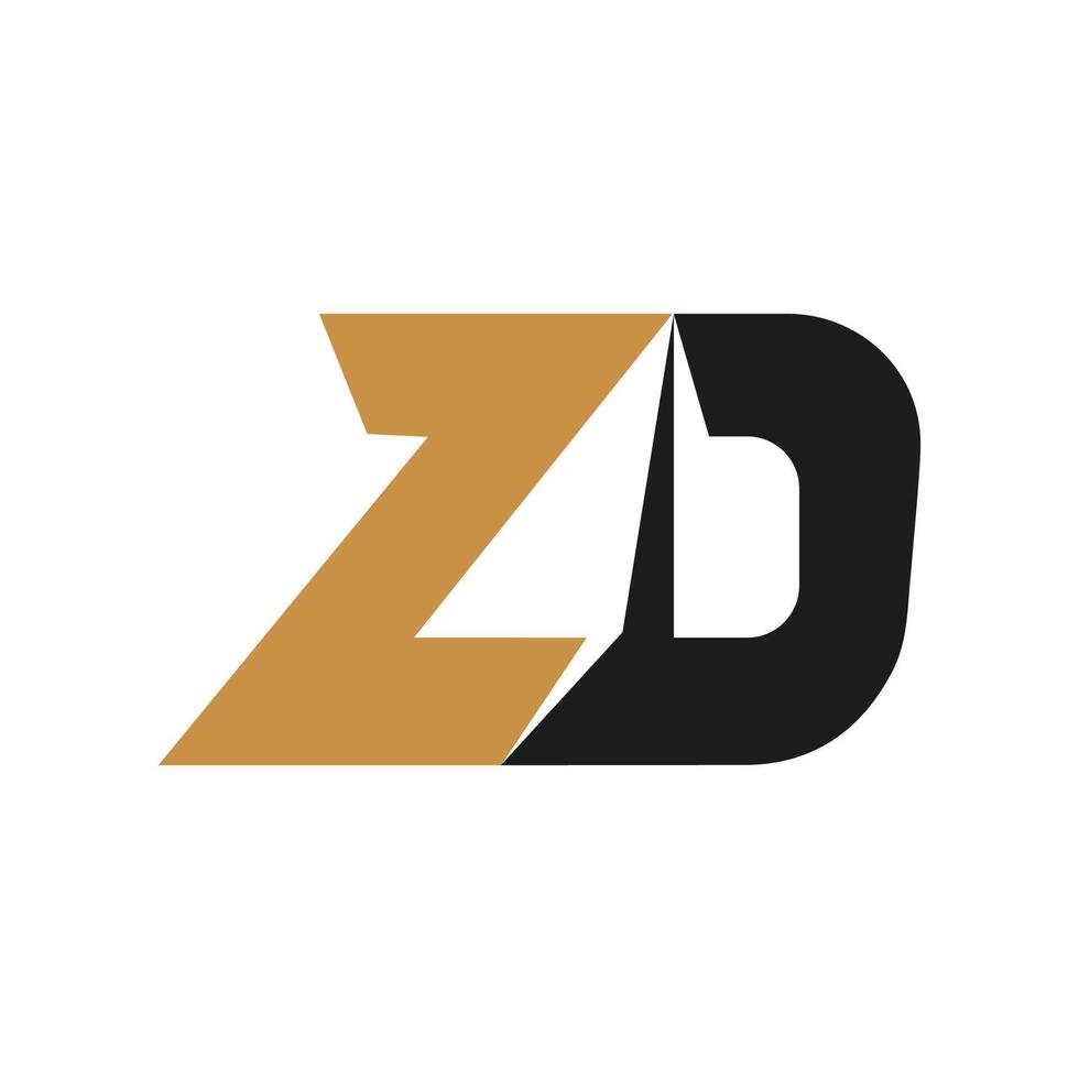 Creative abstract letter zd logo design. Linked letter dz logo design. vector