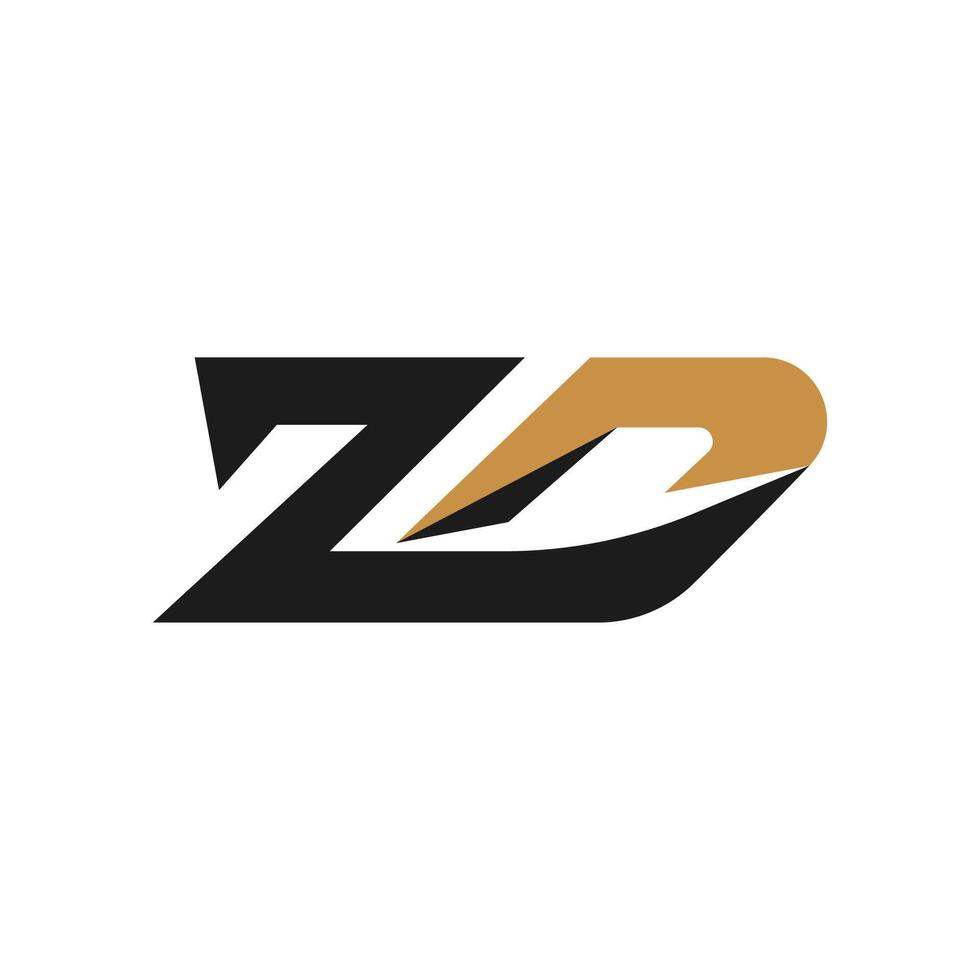 creativo resumen letra zd logo diseño. vinculado letra dz logo diseño. vector