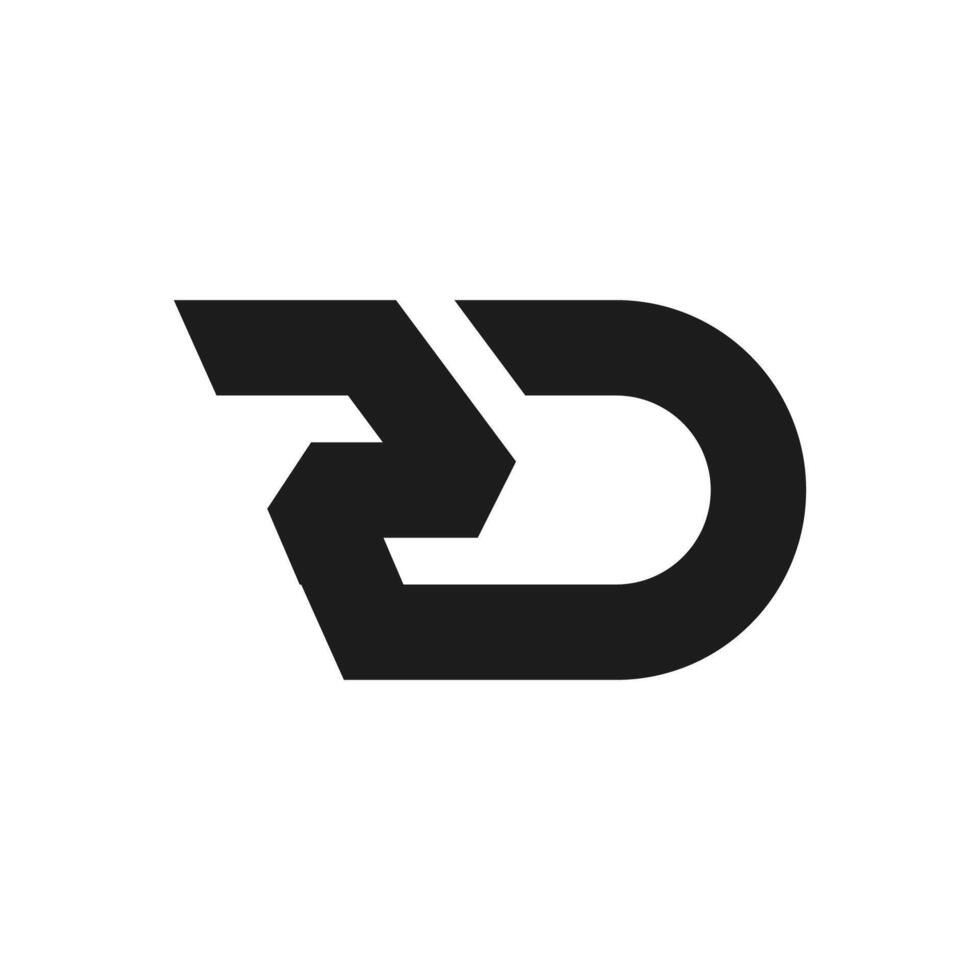 Creative abstract letter zd logo design. Linked letter dz logo design. vector