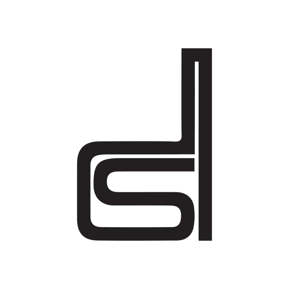 Initial letter ds logo or sd logo vector design template
