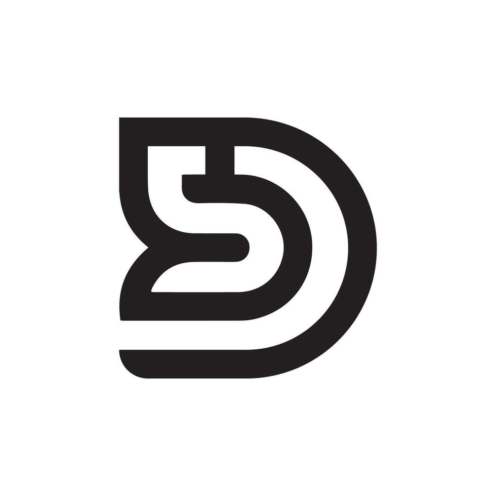 Initial letter ds logo or sd logo vector design template