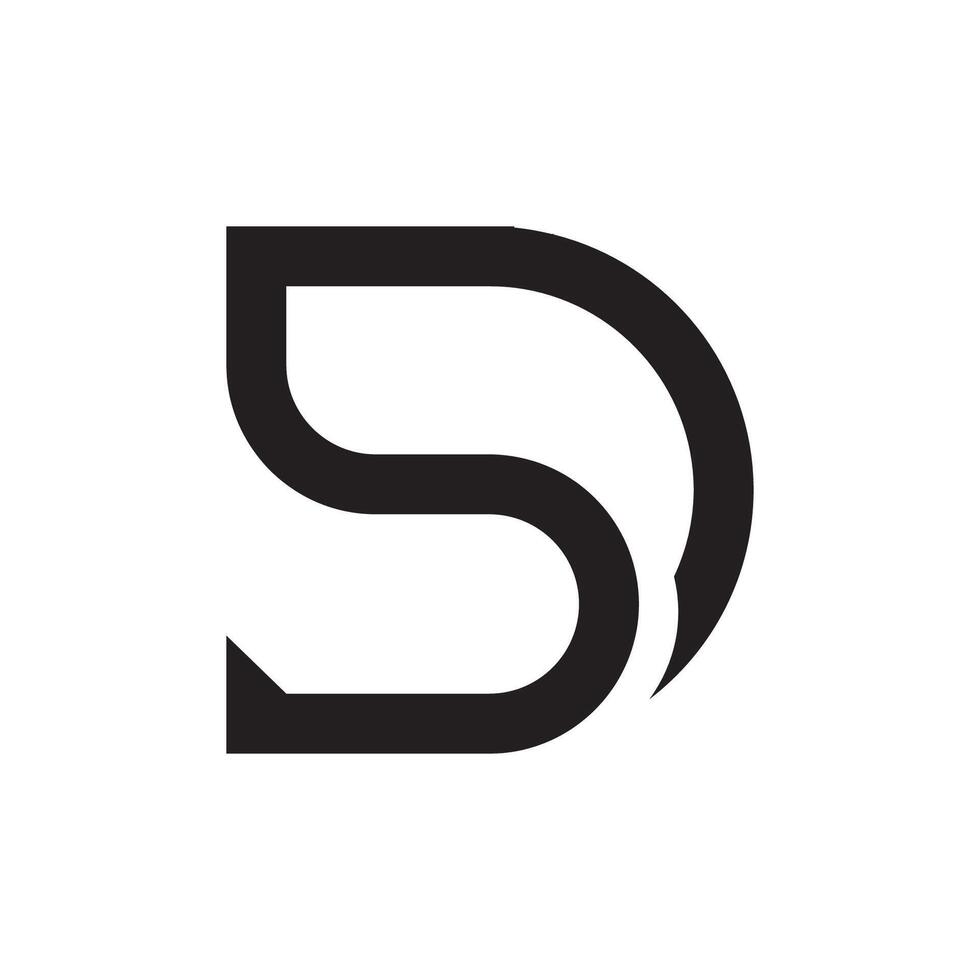 Initial letter ds logo or sd logo vector design template