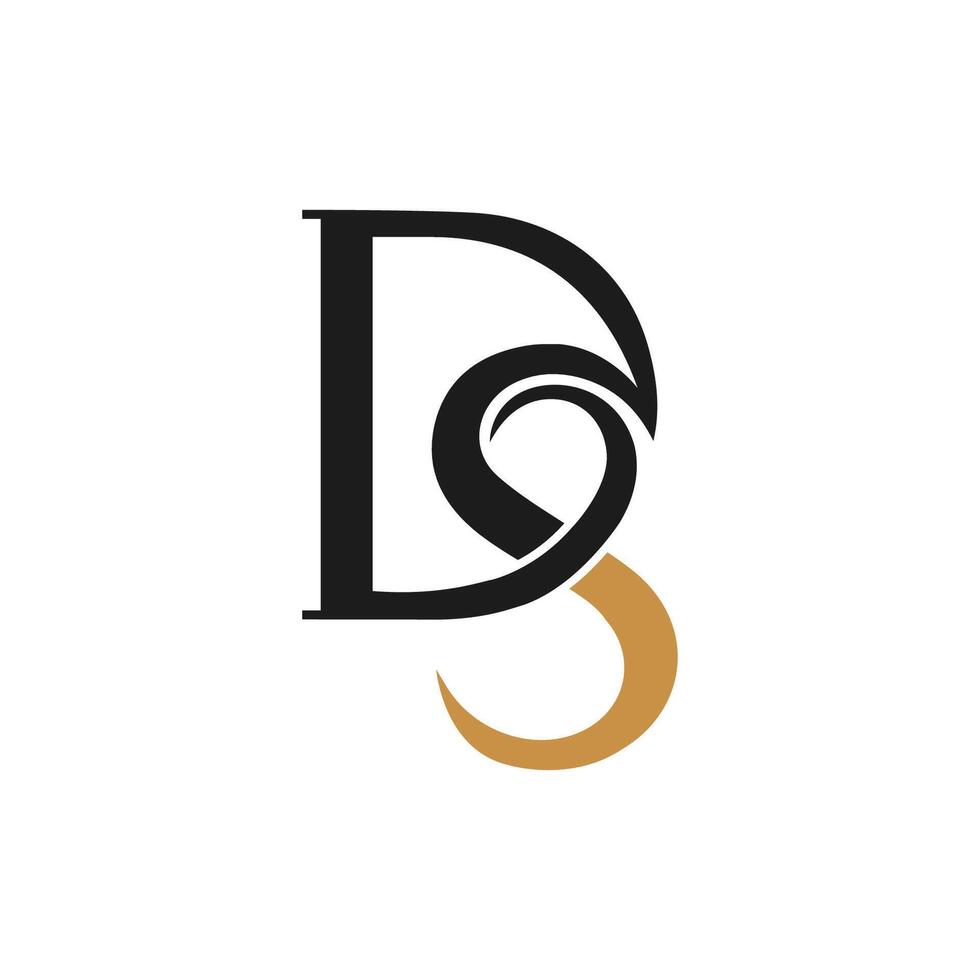 Initial letter ds logo or sd logo vector design template