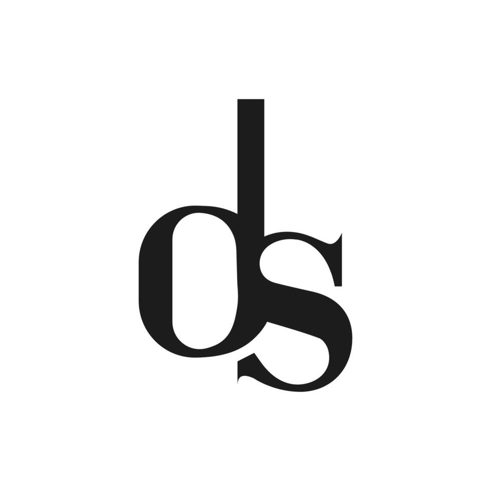 Initial letter ds logo or sd logo vector design template