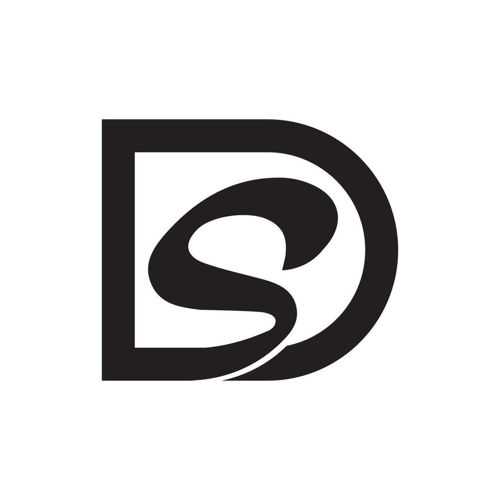 Initial letter ds logo or sd logo vector design template