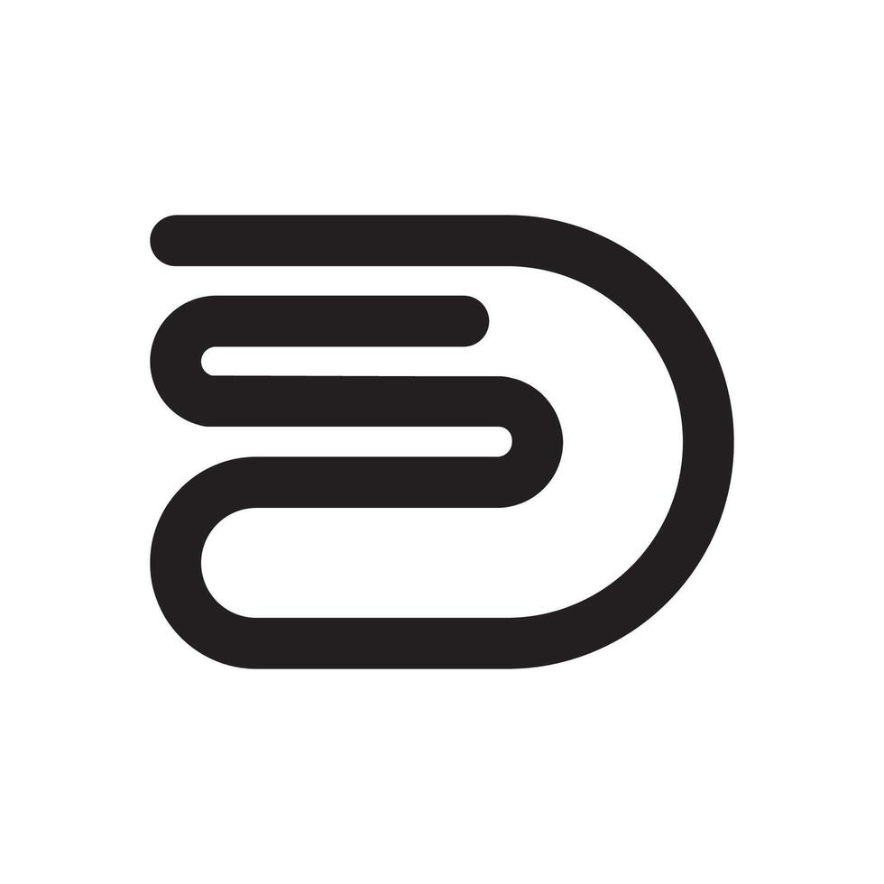Initial letter ds logo or sd logo vector design template