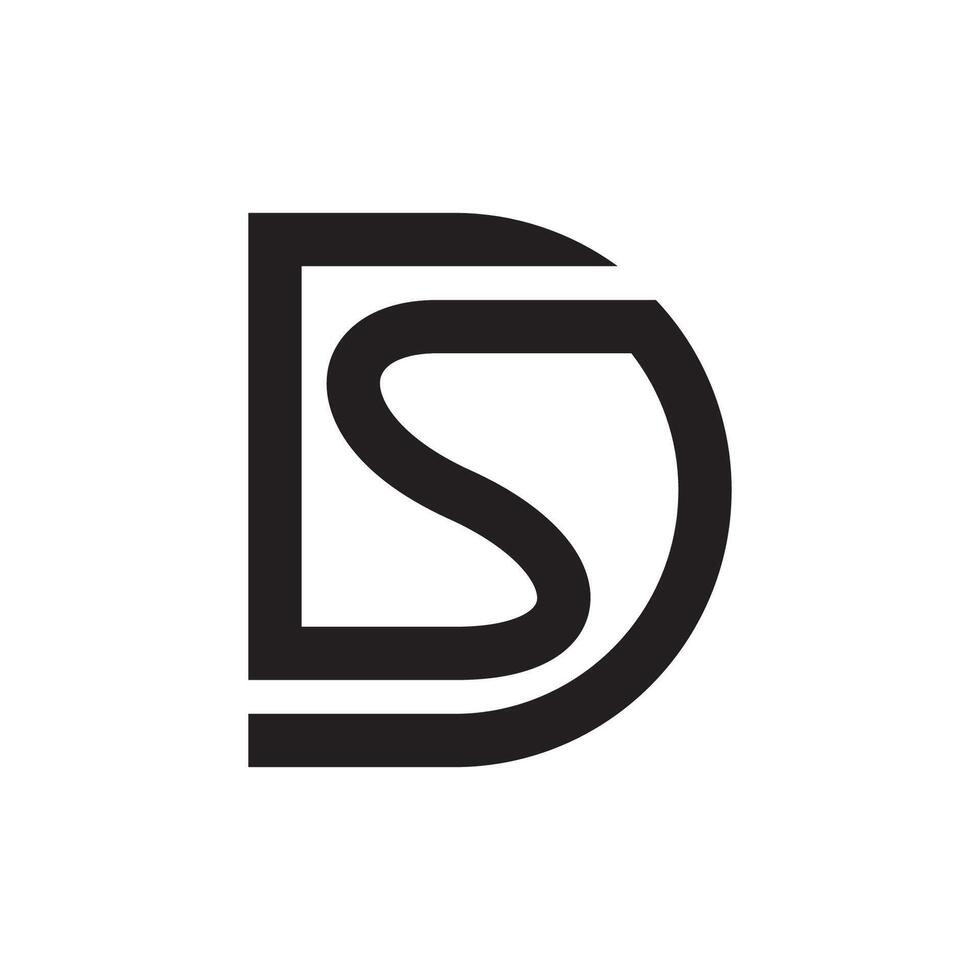 Initial letter ds logo or sd logo vector design template