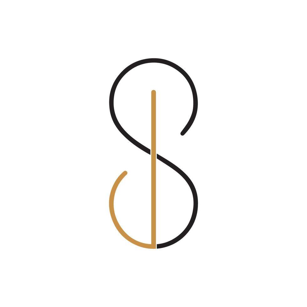 Initial letter ds logo or sd logo vector design template