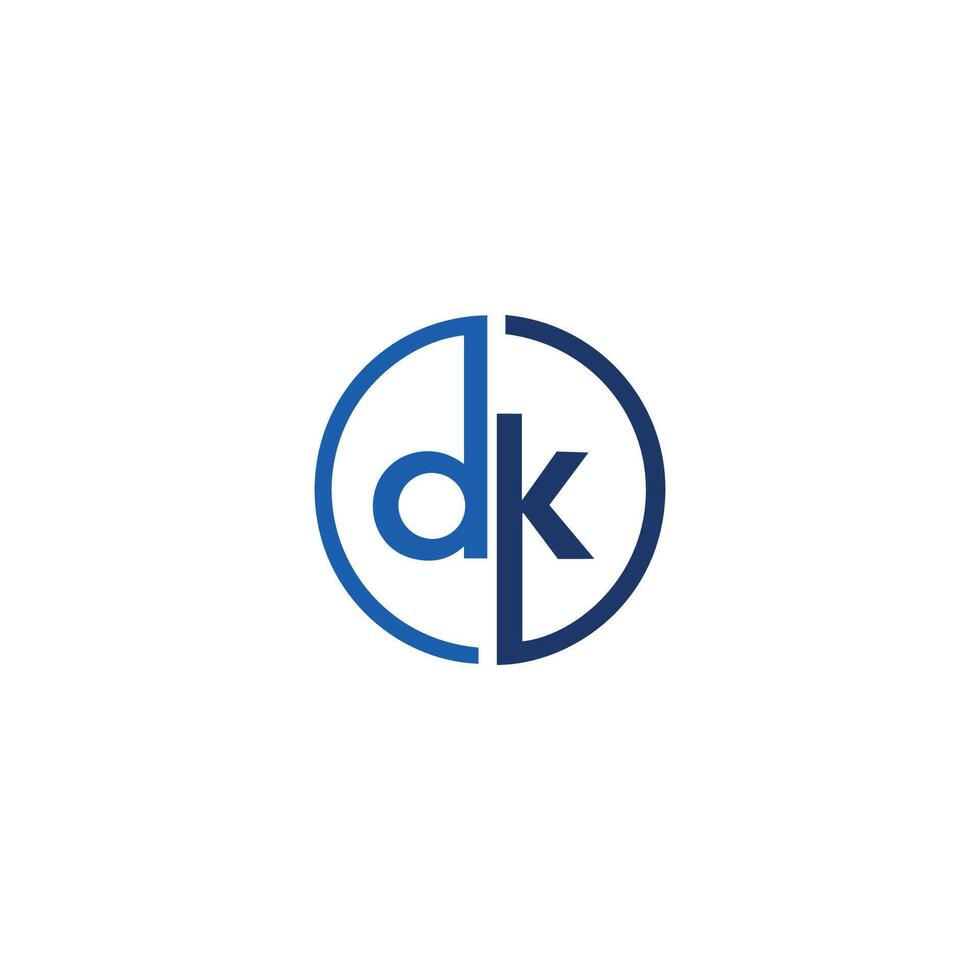 dk y kd letra logo diseño.dk,kd inicial establecido alfabeto icono logo diseño vector