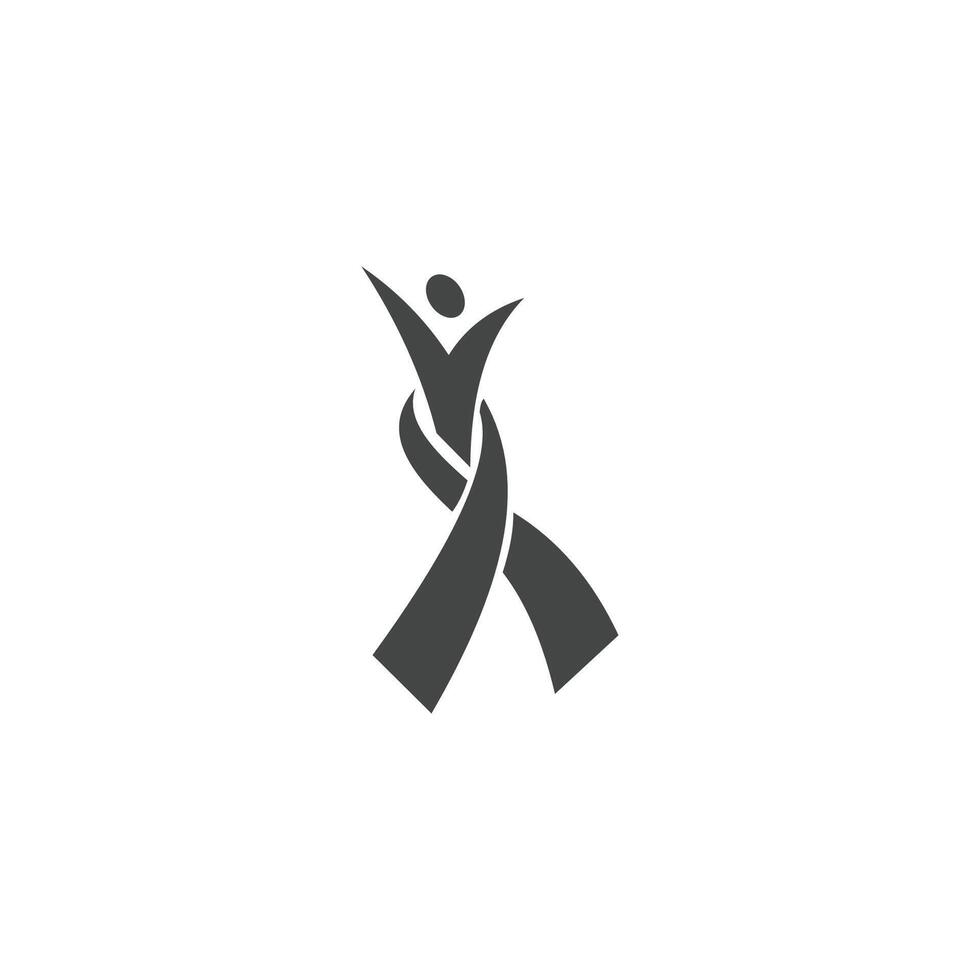 Vector image of icon pink ribbon. cancer awareness Desing