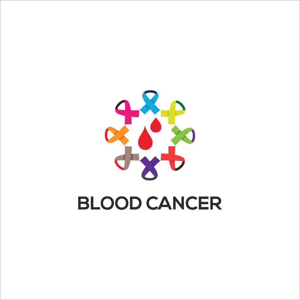 cáncer vector icono diseño modelo. sangre cáncer logo diseño.