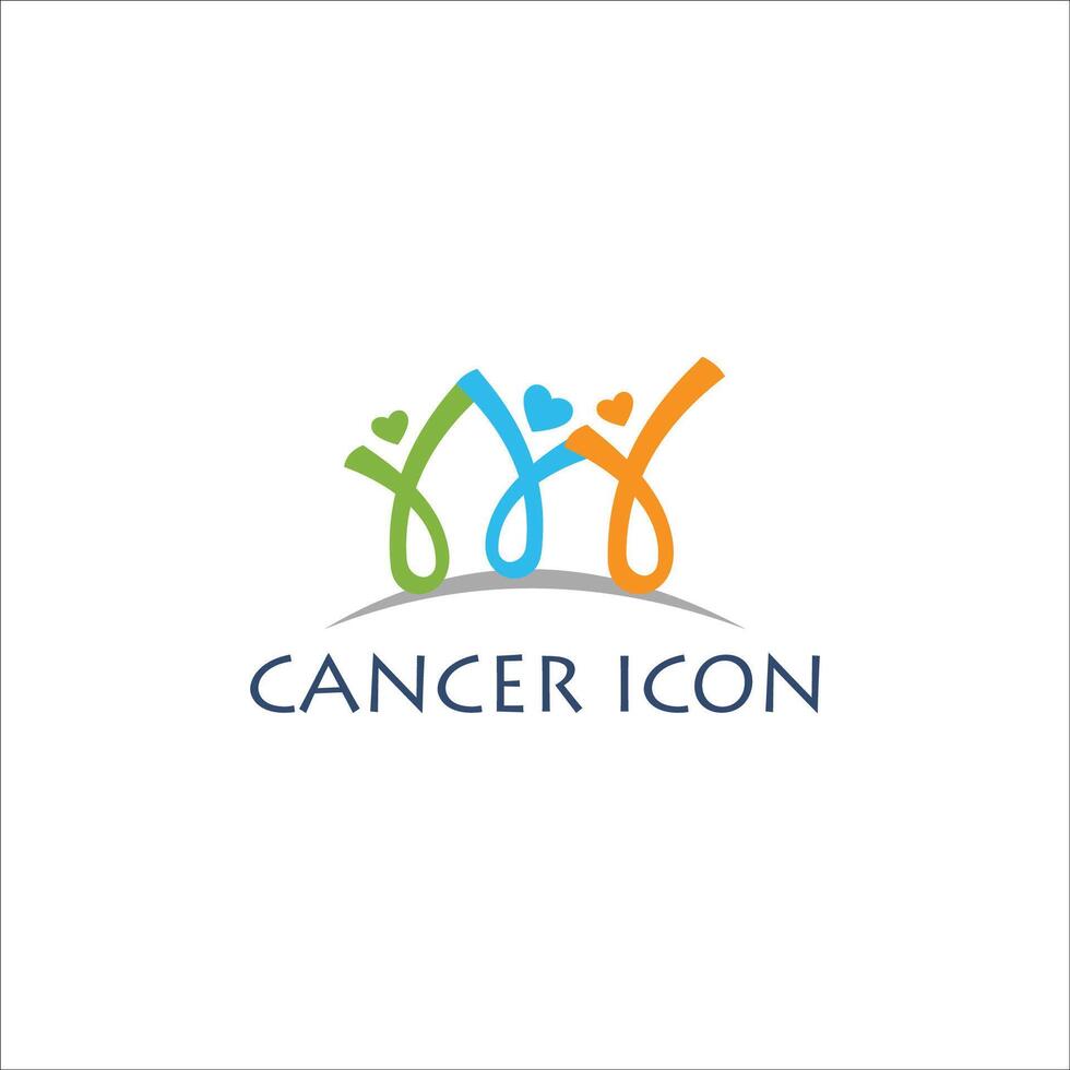 Vector image of icon pink ribbon. cancer awareness Desing