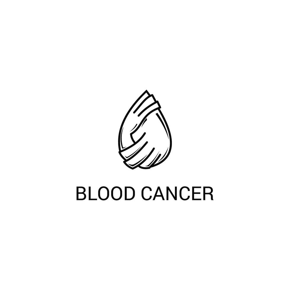 cáncer vector icono diseño modelo. sangre cáncer logo diseño.