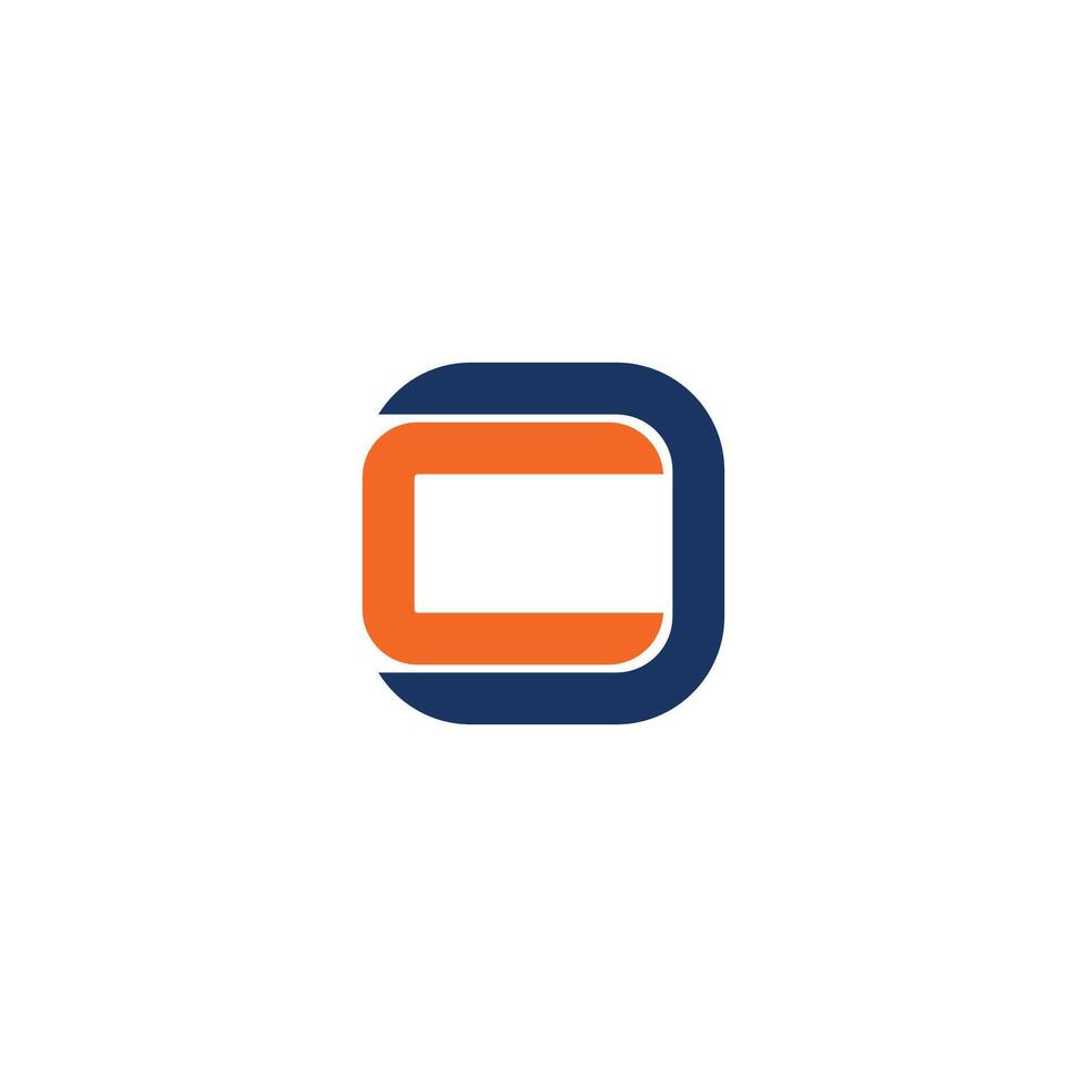 initial logo cd, dc, d inside c rounded letter negative space logo vector