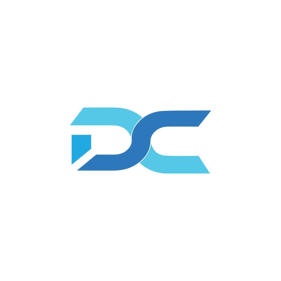 initial logo cd, dc, d inside c rounded letter negative space logo vector