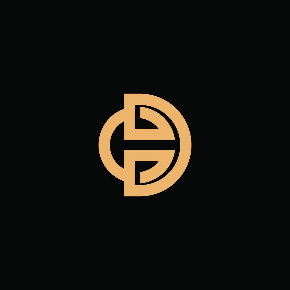 initial logo cd, dc, d inside c rounded letter negative space logo vector