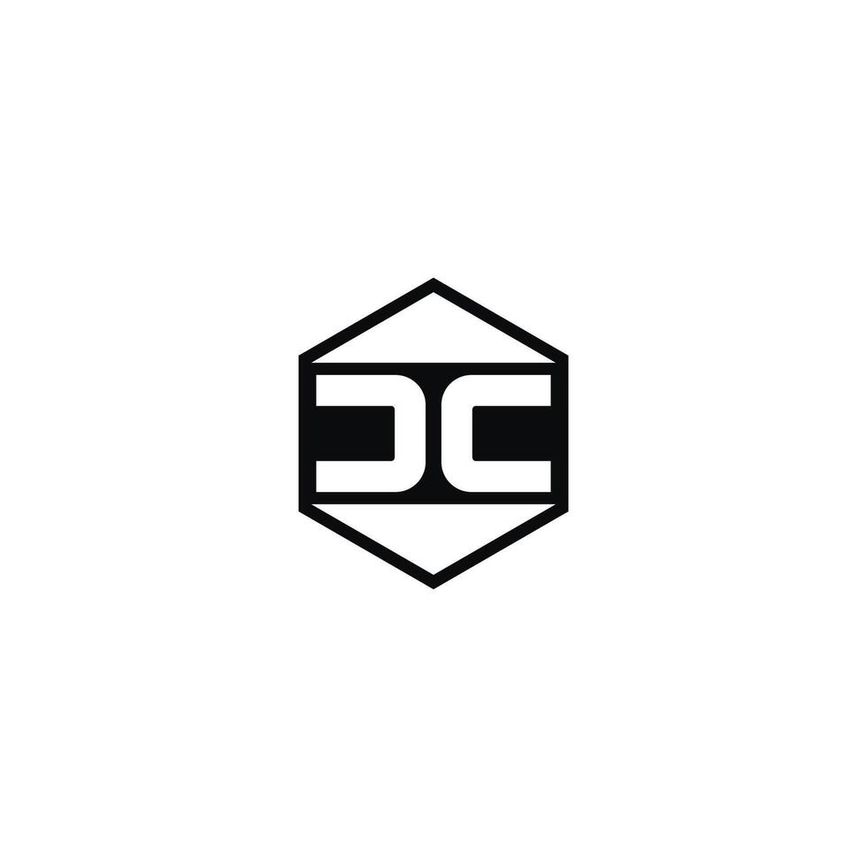 initial logo cd, dc, d inside c rounded letter negative space logo vector