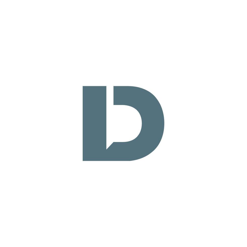 initial logo cd, dc, d inside c rounded letter negative space logo vector