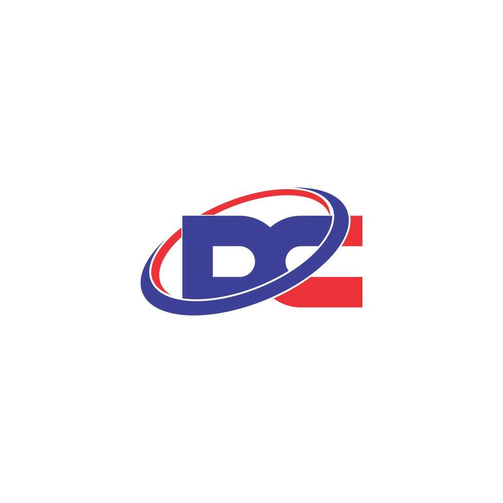 initial logo cd, dc, d inside c rounded letter negative space logo vector