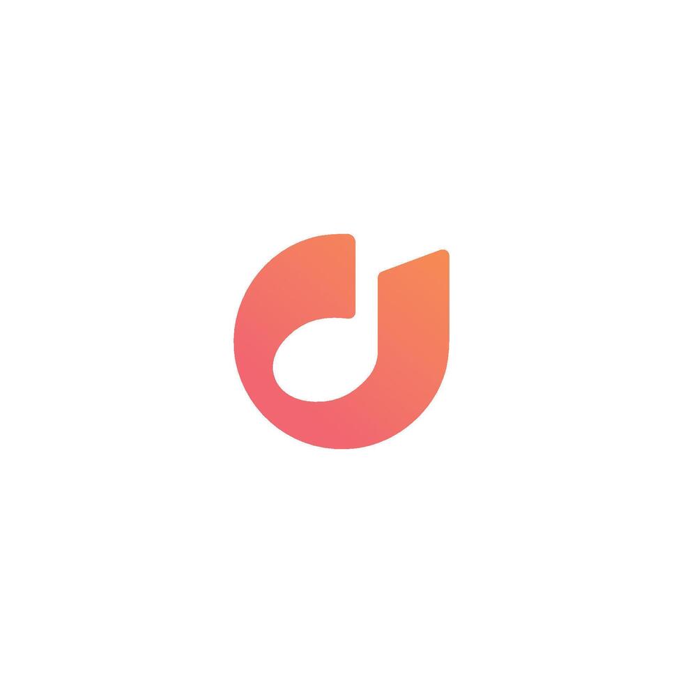 initial logo cd, dc, d inside c rounded letter negative space logo vector