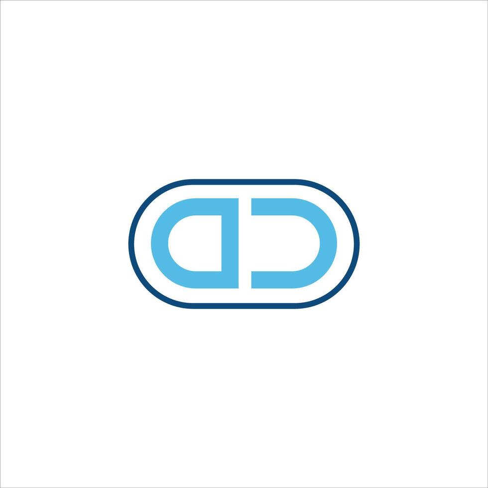 initial logo cd, dc, d inside c rounded letter negative space logo vector