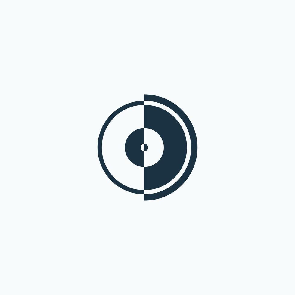 initial logo cd, dc, d inside c rounded letter negative space logo vector