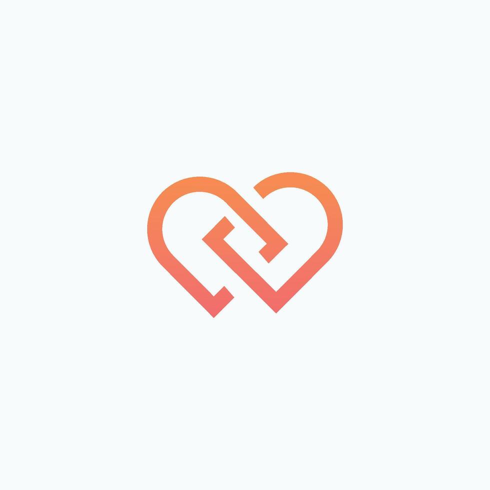 initial logo cd, dc, d inside c rounded letter negative space logo vector