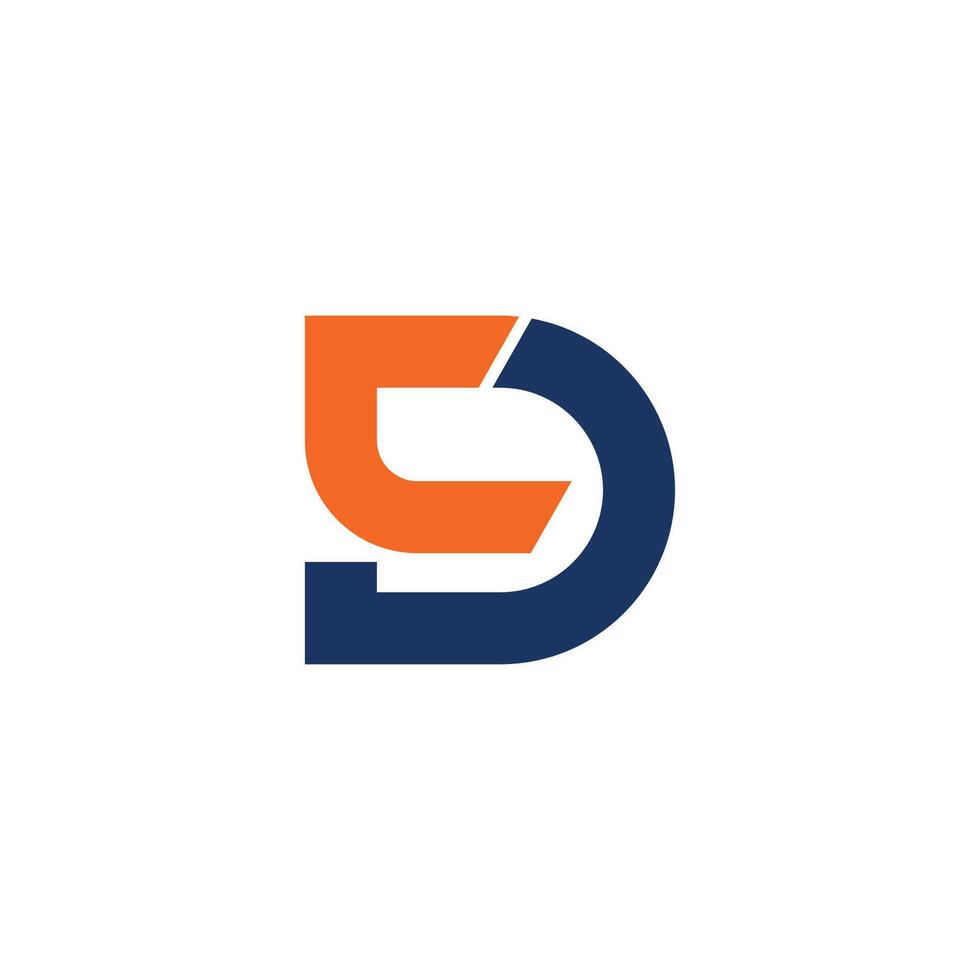 initial logo cd, dc, d inside c rounded letter negative space logo vector