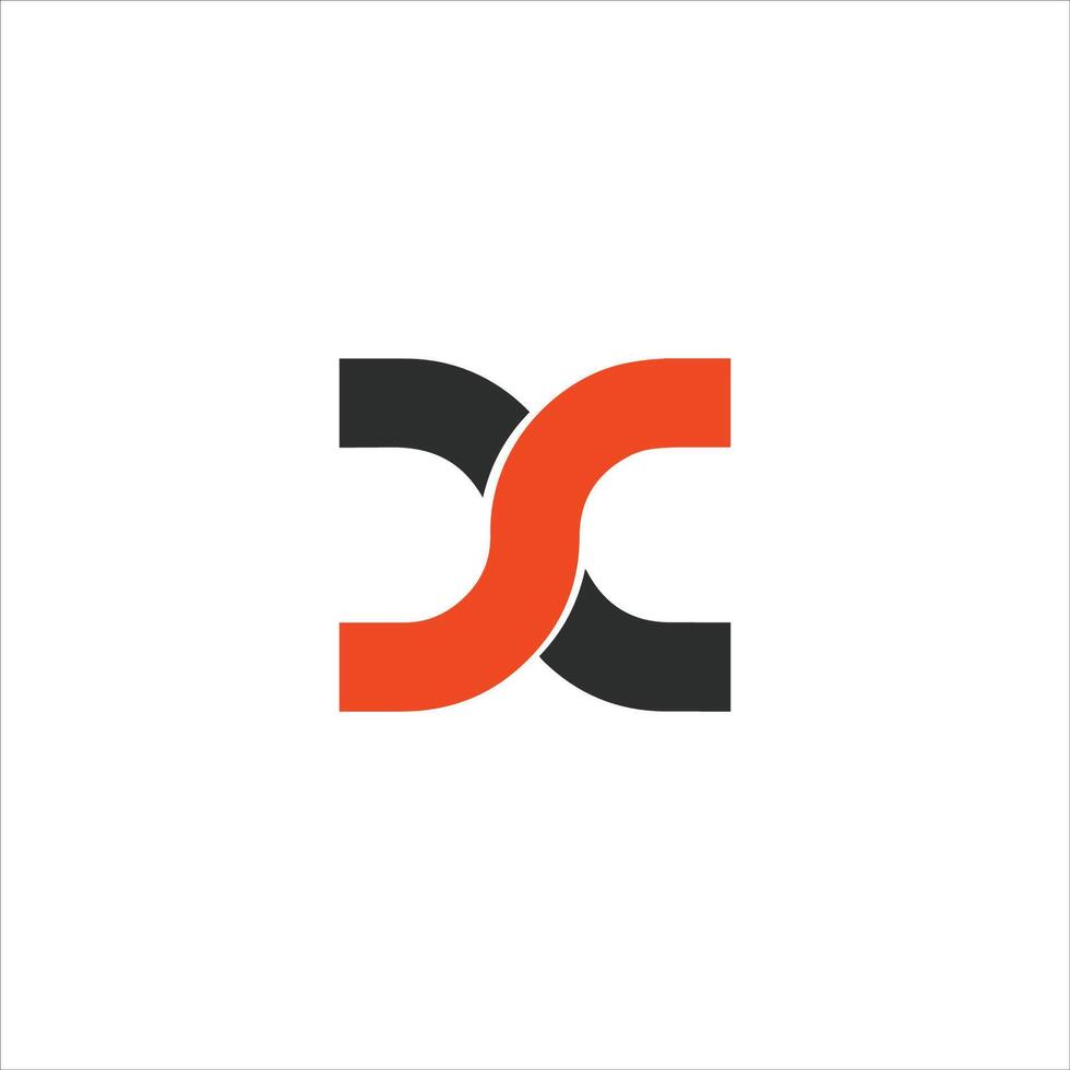 initial logo cd, dc, d inside c rounded letter negative space logo vector