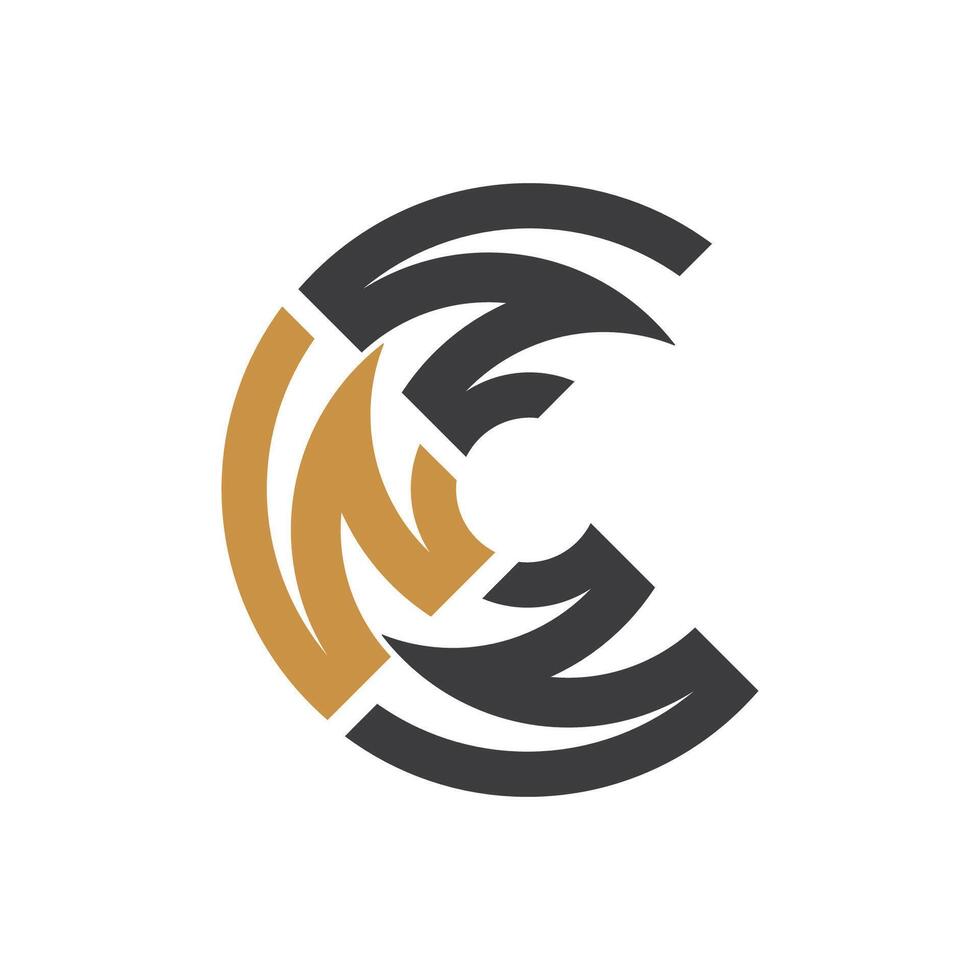 Initial letter cw logo or wc logo vector design template