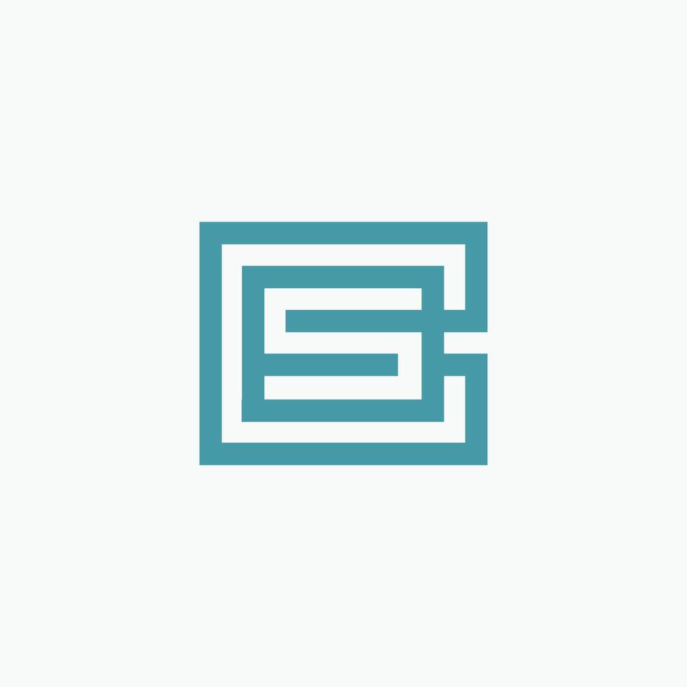 CS and SC creative initial based letter icon logo vector designs
