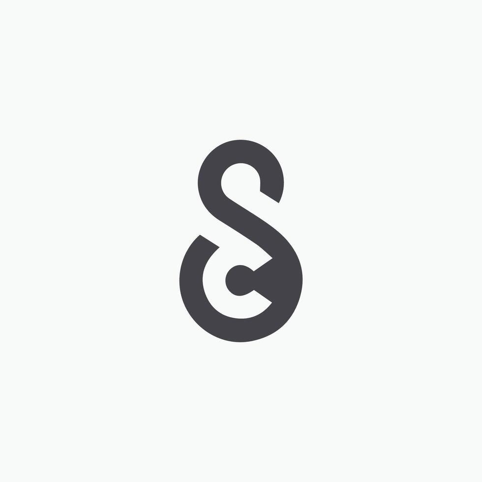 CS and SC creative initial based letter icon logo vector designs