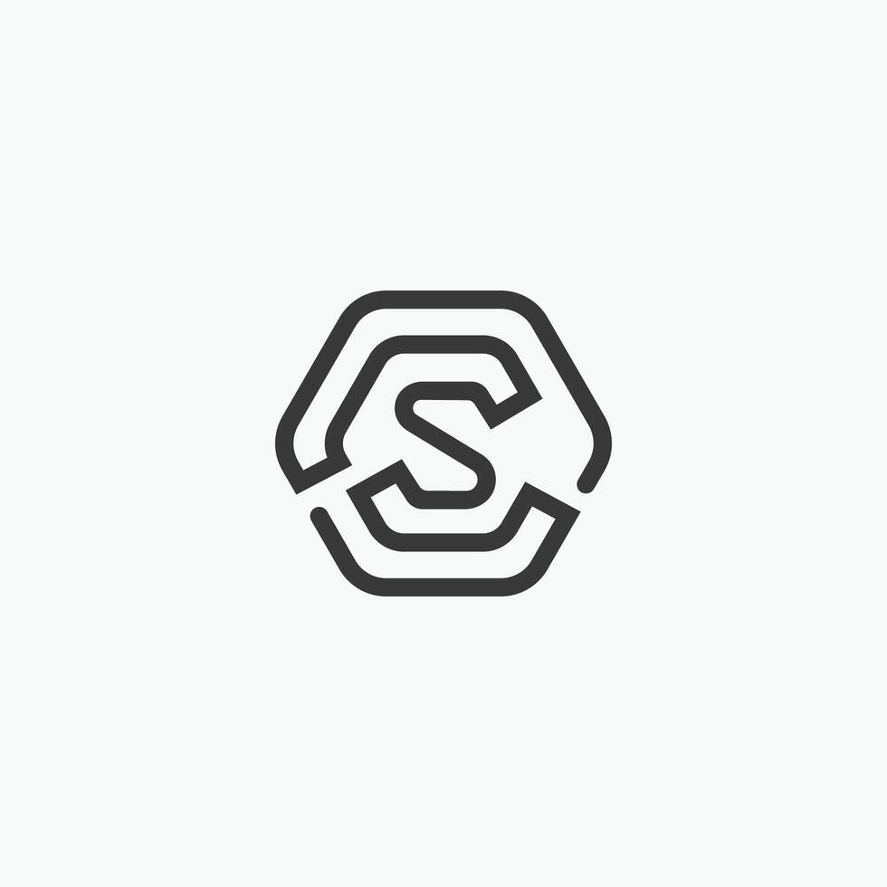 CS and SC creative initial based letter icon logo vector designs