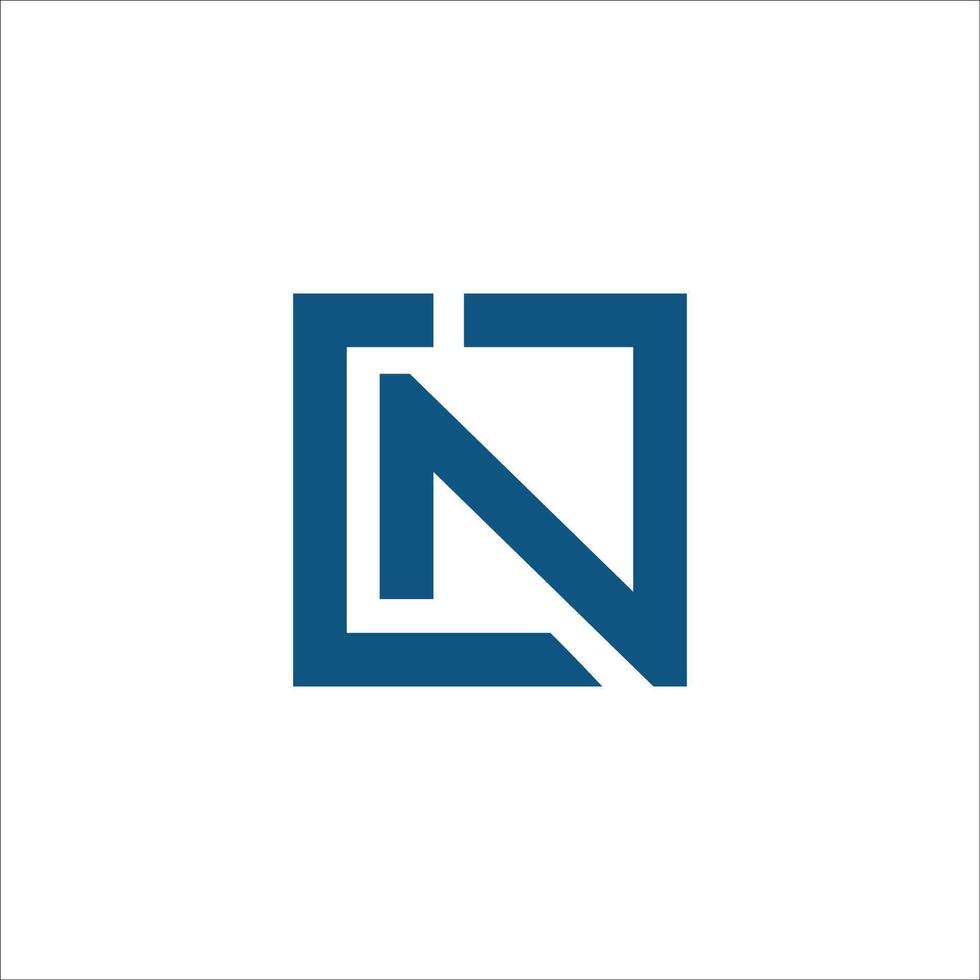 Initial letter cn or nc logo vector design template