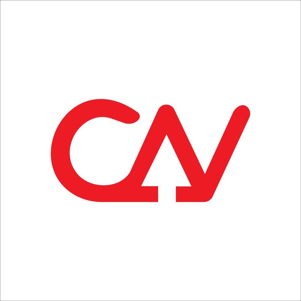 Initial letter cn or nc logo vector design template