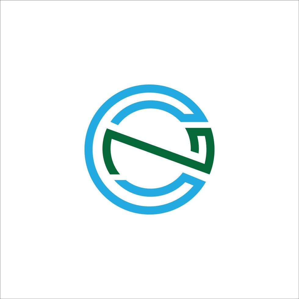 Initial letter cn or nc logo vector design template