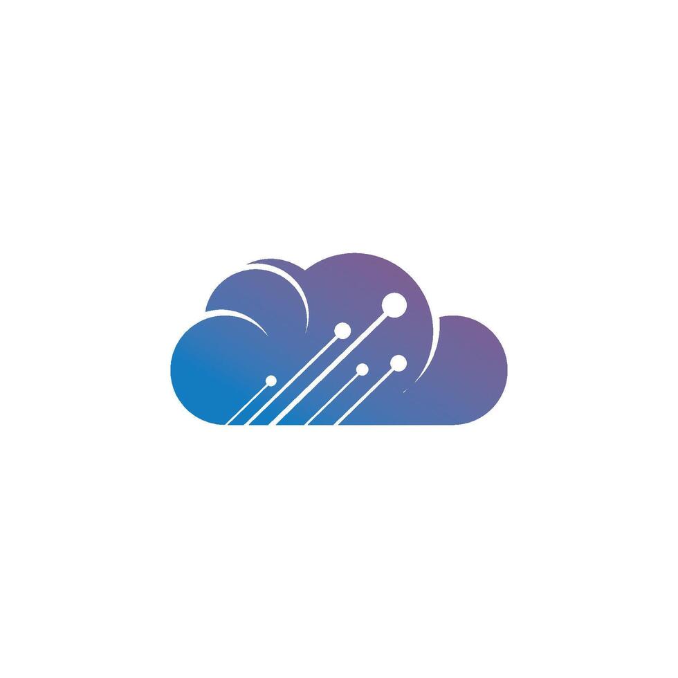 plantilla de diseño de logotipo de nube vector