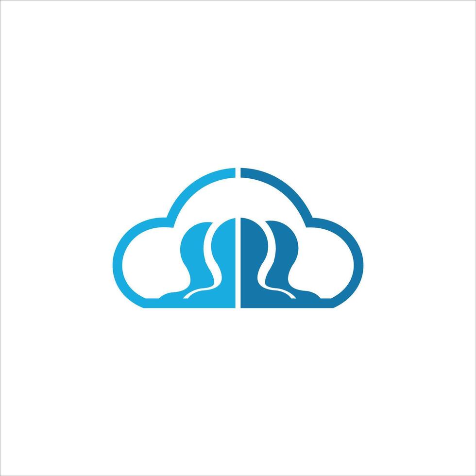 plantilla de diseño de logotipo de nube vector