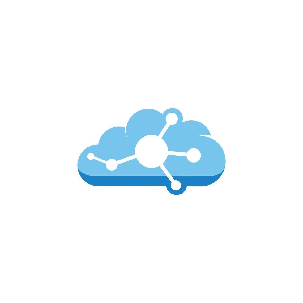 plantilla de diseño de logotipo de nube vector