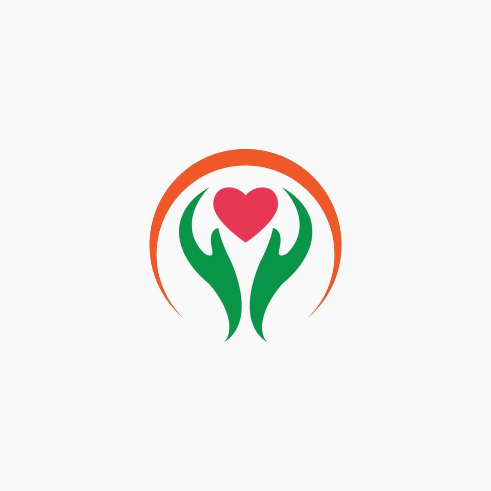 charity logo design template vector