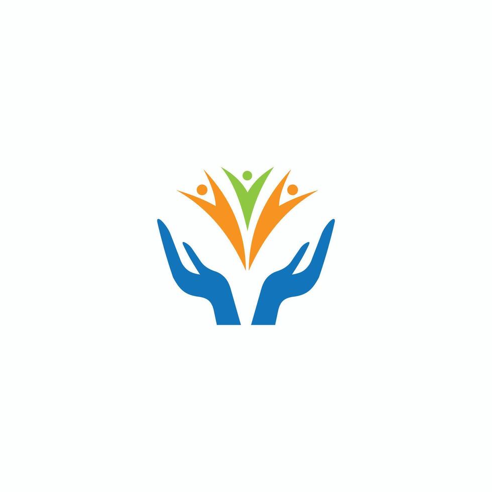 charity logo design template vector