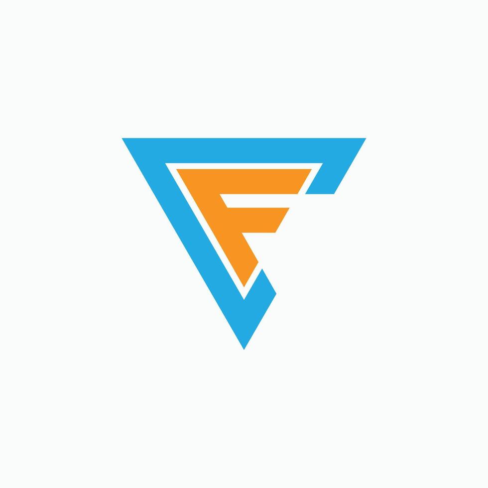 Initial letter fc or cf logo vector design template