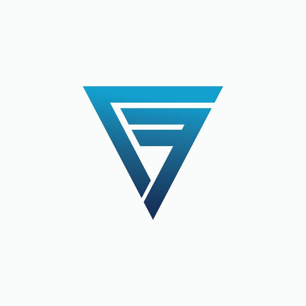 Initial letter fc or cf logo vector design template