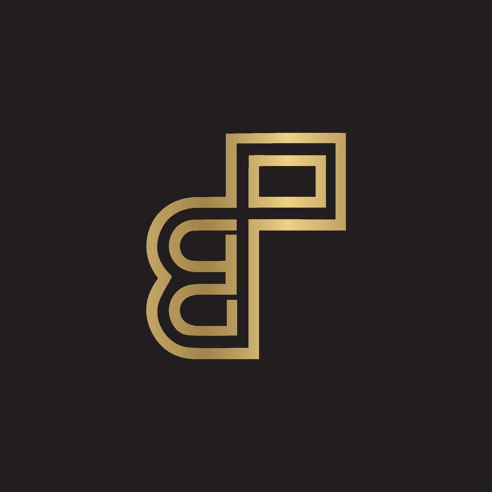 Alphabet Initials logo PB, BP, B and P vector