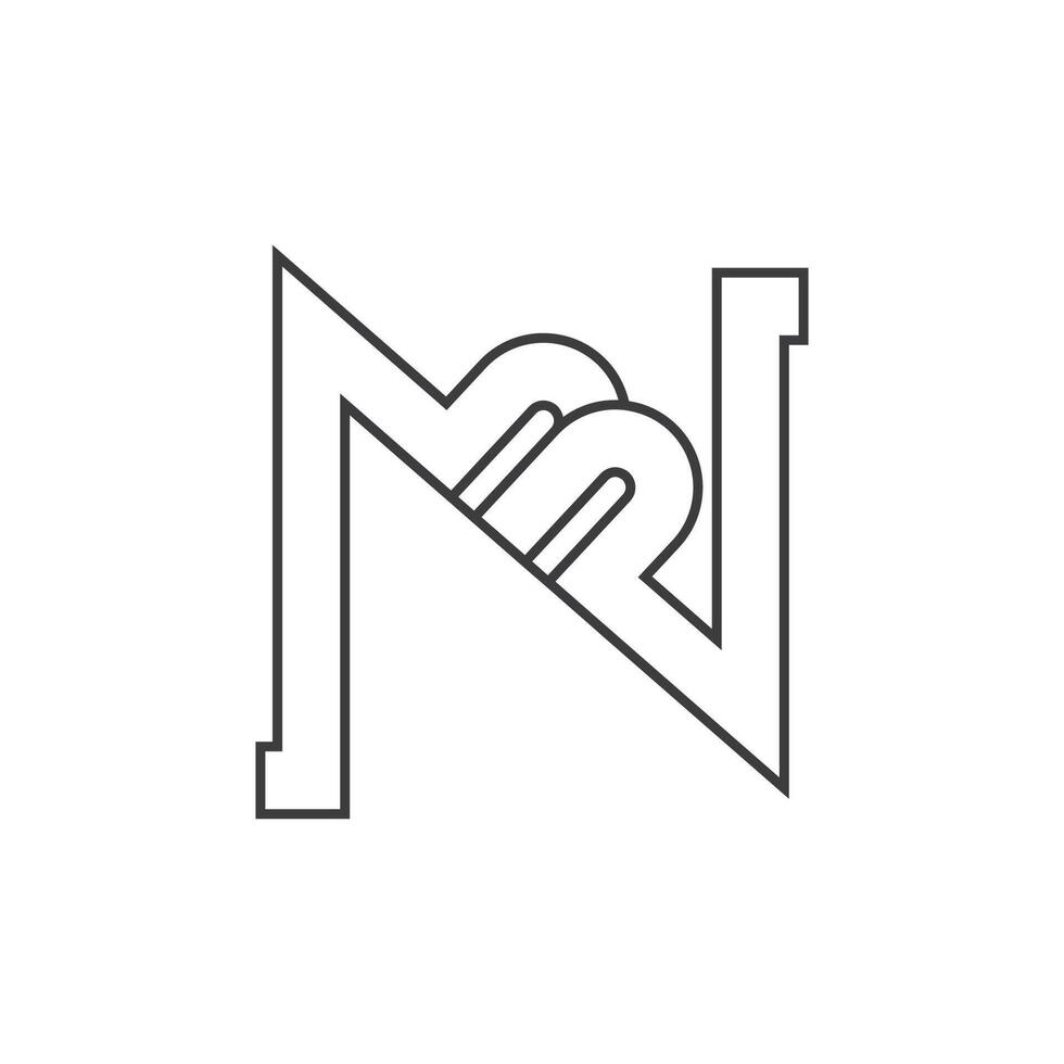 Initial bn letter logo vector template design. Creative abstract letter nb logo design. Linked letter nb logo design.