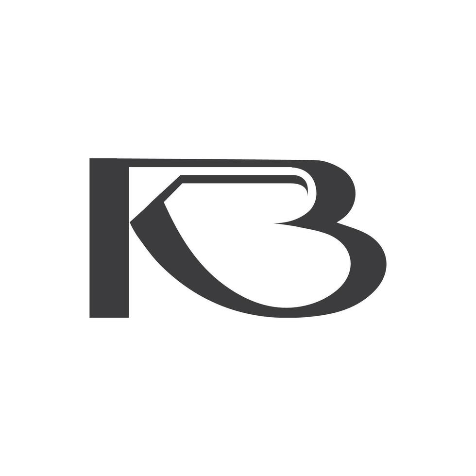 Initial letter bk logo or kb logo vector design template
